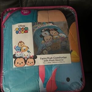 Disney Tsum Tsum Blue and Pink Comforter Twin/Full